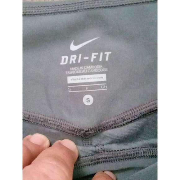 Nike regular Fit Poly training Yoga Pants Women's Size Small Dri Fit Gray - Picture 2 of 5